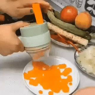 Picador eléctrico y rebanador 4 en 1